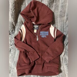 1/4 zip sweatshirt with hood